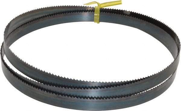 Starrett - 10 TPI, 5' Long x 1/2" Wide x 0.025" Thick, Welded Band Saw Blade - Carbon Steel, Toothed Edge, Raker Tooth Set, Flexible Back, Contour Cutting - USA Tool & Supply