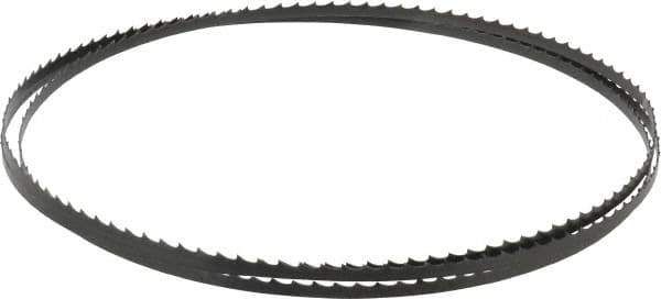 Starrett - 4 TPI, 6' 8" Long x 1/4" Wide x 0.025" Thick, Welded Band Saw Blade - Carbon Steel, Toothed Edge, Raker Tooth Set, Flexible Back, Contour Cutting - USA Tool & Supply