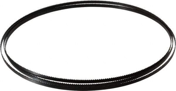 Starrett - 10 TPI, 7' 9" Long x 1/4" Wide x 0.025" Thick, Welded Band Saw Blade - Carbon Steel, Toothed Edge, Raker Tooth Set, Flexible Back, Contour Cutting - USA Tool & Supply