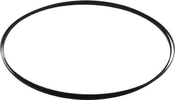 Starrett - 14 TPI, 10' Long x 1/4" Wide x 0.025" Thick, Welded Band Saw Blade - Carbon Steel, Toothed Edge, Raker Tooth Set, Flexible Back, Contour Cutting - USA Tool & Supply