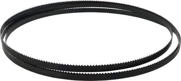 Starrett - 6 TPI, 10' Long x 1/2" Wide x 0.025" Thick, Welded Band Saw Blade - Carbon Steel, Toothed Edge, Raker Tooth Set, Flexible Back, Contour Cutting - USA Tool & Supply