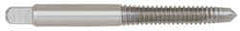 Kennametal - 1/4-20 UNC, 2 Flute, Bright Finish, High Speed Steel Spiral Point Tap - Plug Chamfer, Right Hand Thread, 2-1/2" OAL, 1" Thread Length, 0.255" Shank Diam - Exact Industrial Supply