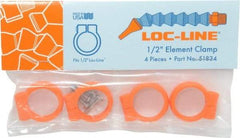 Loc-Line - Unthreaded, 1/2" Hose Inside Diam, Coolant Hose Element Clamp - For Use with 1/2" Loc-Line Modular Hose System, 4 Pieces - USA Tool & Supply