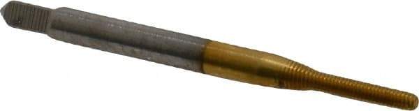 Balax - M2x0.40 Metric Coarse D5 Thread Limit Bottoming Thread Forming Tap - High Speed Steel, TiN Finish, 1-3/4" OAL, 7/16" Thread Length, Right Hand Thread, Series BXMB - Exact Industrial Supply