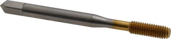 Balax - M5x0.80 Metric Coarse D4 Thread Limit Bottoming Thread Forming Tap - High Speed Steel, TiN Finish, 2-3/8" OAL, 7/8" Thread Length, Right Hand Thread, Series BXMB - USA Tool & Supply