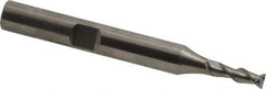 SGS - 3mm, 8mm LOC, 6mm Shank Diam, 52mm OAL, 2 Flute, Solid Carbide Square End Mill - Single End, Uncoated, Spiral Flute, 45° Helix, Centercutting, Right Hand Cut, Right Hand Flute, Series 44 - USA Tool & Supply