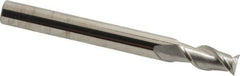 SGS - 6mm, 13mm LOC, 6mm Shank Diam, 57mm OAL, 2 Flute, Solid Carbide Square End Mill - Single End, Uncoated, Spiral Flute, 45° Helix, Centercutting, Right Hand Cut, Right Hand Flute, Series 44 - USA Tool & Supply
