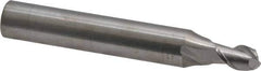 SGS - 1/4", 2 Flute, Single End, Solid Carbide, 0.01" Corner Radius End Mill - 2-1/2" OAL, 45° Helix, Right Hand Flute, 3/8" LOC, Right Hand Cut - USA Tool & Supply