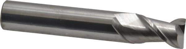 SGS - 1/2", 2 Flute, Single End, Solid Carbide, 0.02" Corner Radius End Mill - 3" OAL, 45° Helix, Right Hand Flute, 3/4" LOC, Right Hand Cut - USA Tool & Supply