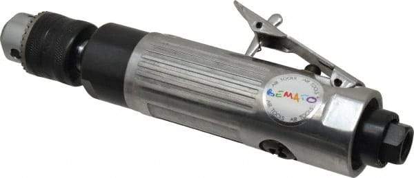 Value Collection - 3/8" Keyed Chuck - Inline Handle, 2,600 RPM, 0.5 hp, 90-120 psi - USA Tool & Supply