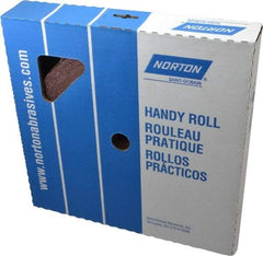 Norton - 1-1/2" x 50 Yd 60 Grit Aluminum Oxide Cloth Roll - Medium Grade, J Weighted Backing - USA Tool & Supply