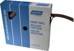 Norton - 1-1/2" x 50 Yd 100 Grit Aluminum Oxide Cloth Roll - Fine Grade, J Weighted Backing - USA Tool & Supply