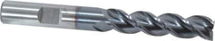 Cleveland - 3/8", 1-1/2" LOC, 3/8" Shank Diam, 3-1/4" OAL, 3 Flute, Powdered Metal Square End Mill - Single End, TiCN Finish, Spiral Flute, 42° Helix, Centercutting, Right Hand Cut, Right Hand Flute, Series PM-539R - USA Tool & Supply