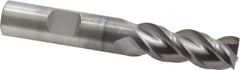 Cleveland - 1/2", 1-1/4" LOC, 1/2" Shank Diam, 3-1/4" OAL, 3 Flute, Powdered Metal Square End Mill - Single End, TiCN Finish, Spiral Flute, 42° Helix, Centercutting, Right Hand Cut, Right Hand Flute, Series PM-539R - USA Tool & Supply