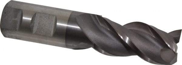 Cleveland - 1", 2" LOC, 1" Shank Diam, 4-1/2" OAL, 3 Flute, Powdered Metal Square End Mill - Single End, TiCN Finish, Spiral Flute, 42° Helix, Centercutting, Right Hand Cut, Right Hand Flute, Series PM-539R - USA Tool & Supply