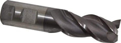 Cleveland - 1", 2" LOC, 1" Shank Diam, 4-1/2" OAL, 3 Flute, Powdered Metal Square End Mill - Single End, TiCN Finish, Spiral Flute, 42° Helix, Centercutting, Right Hand Cut, Right Hand Flute, Series PM-539R - USA Tool & Supply