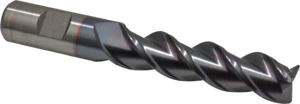 Cleveland - 3/4", 3 Flute, Single End, Powdered Metal, 0.06" Corner Radius End Mill - 5-1/4" OAL, 42° Helix, Right Hand Flute, 3" LOC, Right Hand Cut - USA Tool & Supply