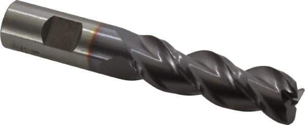 Cleveland - 3/4", 3 Flute, Single End, Powdered Metal, 0.12" Corner Radius End Mill - 4-1/2" OAL, 42° Helix, Right Hand Flute, 2-1/4" LOC, Right Hand Cut - USA Tool & Supply