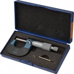 Value Collection - 1 Inch Measurement Range, 0.0001 Inch Graduation, Barrel Anvil, Ratchet Stop Thimble, Mechanical Tube Micrometer - Accurate Up to 0.0001 Inch, Accurate Up to 0.0001 Inch, Enamel Finish, Carbide - USA Tool & Supply