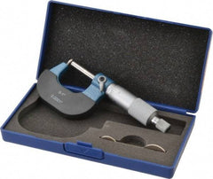 Value Collection - 1 Inch Measurement Range, 0.0001 Inch Graduation, Barrel Anvil, Ratchet Stop Thimble, Mechanical Tube Micrometer - Accurate Up to 0.0001 Inch, Accurate Up to 0.0001 Inch, Enamel Finish, Carbide - USA Tool & Supply