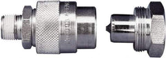 Enerpac - 3/8 NPTF Steel Hydraulic Hose High-Flow Coupler Set - 10,000 psi, 10.8 GPM - USA Tool & Supply