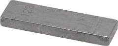 Mitutoyo - 0.123" Rectangular Steel Gage Block - Accuracy Grade AS-1, Includes Certificate of Inspection - USA Tool & Supply