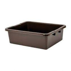 Rubbermaid - 7.1 Gal, Brown Polyethylene Tote Container - Nesting, 21-1/2" Long x 17.1" Wide x 7" High - USA Tool & Supply