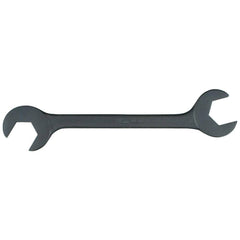 Ignition Open End Wrench: Offset Head, Double Ended 15 & 60 ° Head Angle, Steel, Black Finish