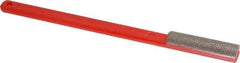 3M - 1-3/4" OAL Very Fine Half Round Sharpener Diamond File - 1/2" Wide, 1-3/4 LOC, Red - USA Tool & Supply