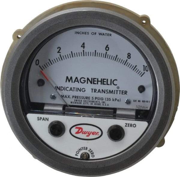 Dwyer - 25 Max psi, Differential Pressure Transmitter with Indication - 1/8" Thread - USA Tool & Supply