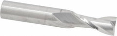 RobbJack - 1/2", 1" LOC, 1/2" Shank Diam, 3" OAL, 2 Flute, Solid Carbide Square End Mill - Single End, Uncoated, Spiral Flute, 30° Helix, Centercutting, Right Hand Cut, Right Hand Flute, Series C1-201 - USA Tool & Supply