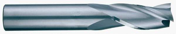 RobbJack - 5/8", 1-1/4" LOC, 5/8" Shank Diam, 3-1/2" OAL, 3 Flute, Solid Carbide Square End Mill - Single End, Uncoated, Spiral Flute, 30° Helix, Centercutting, Right Hand Cut, Right Hand Flute, Series C1-301 - USA Tool & Supply