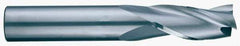 RobbJack - 5/8", 1-1/4" LOC, 5/8" Shank Diam, 3-1/2" OAL, 3 Flute, Solid Carbide Square End Mill - Single End, Uncoated, Spiral Flute, 30° Helix, Centercutting, Right Hand Cut, Right Hand Flute, Series C1-301 - USA Tool & Supply