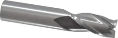 RobbJack - 3/4", 1-1/2" LOC, 3/4" Shank Diam, 4" OAL, 3 Flute, Solid Carbide Square End Mill - Single End, Uncoated, Spiral Flute, 30° Helix, Centercutting, Right Hand Cut, Right Hand Flute, Series C1-301 - USA Tool & Supply