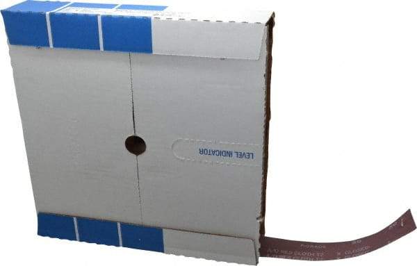 Norton - 2" x 50 Yd 50 Grit Aluminum Oxide Cloth Roll - Coarse Grade, J Weighted Backing - USA Tool & Supply