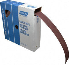 Norton - 2" x 50 Yd 100 Grit Aluminum Oxide Cloth Roll - Fine Grade, J Weighted Backing - USA Tool & Supply