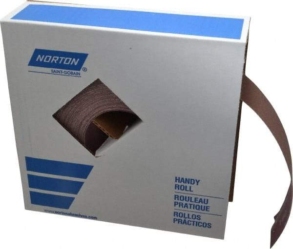 Norton - 2" x 50 Yd 180 Grit Aluminum Oxide Cloth Roll - Very Fine Grade, J Weighted Backing - USA Tool & Supply