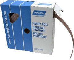 Norton - 2" x 50 Yd 220 Grit Aluminum Oxide Cloth Roll - Very Fine Grade, J Weighted Backing - USA Tool & Supply