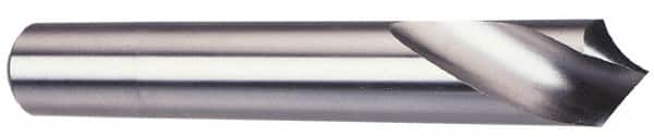 Made in USA - 1/4" Body Diam, 60°, 2-1/2" OAL, Solid Carbide Spotting Drill - USA Tool & Supply