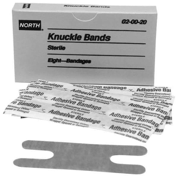 North - 3" Long x 1-1/2" Wide, Knuckle Bandage Self-Adhesive Bandage - Beige, Woven Fabric Bandage - USA Tool & Supply