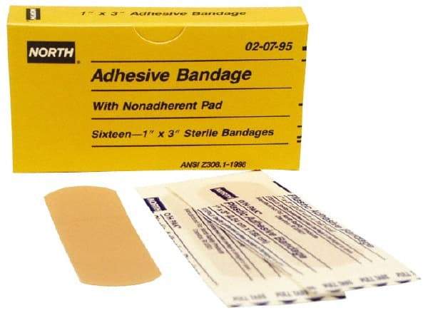 North - 3" Long x 1" Wide, General Purpose Self-Adhesive Bandage - Beige, Plastic Bandage - USA Tool & Supply