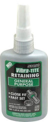 Vibra-Tite - 50 mL Bottle, Green, High Strength Liquid Retaining Compound - Series 530, 24 hr Full Cure Time - USA Tool & Supply