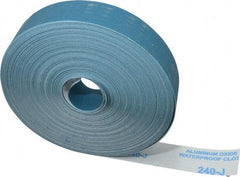 Value Collection - 1-1/2" x 50 Yd 240 Grit Aluminum Oxide Cloth Roll - Very Fine Grade, J Weighted Backing - USA Tool & Supply