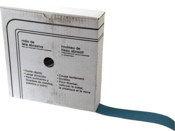 Value Collection - 1-1/2" x 50 Yd 180 Grit Aluminum Oxide Cloth Roll - Very Fine Grade, J Weighted Backing - USA Tool & Supply