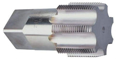 Hertel - 2 - 11-1/2 NPTF Thread, 7 Flute Standard Pipe Tap - 4-1/2" OAL, 1-3/4" Thread Length, 1-7/8" Shank Diam, TiCN Finish, High Speed Steel - Exact Industrial Supply