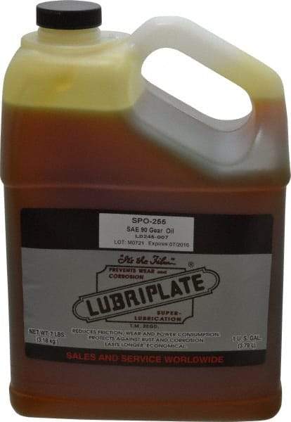 Lubriplate - 1 Gal Bottle, Mineral Gear Oil - 1044 SUS Viscosity at 100°F, 95 SUS Viscosity at 210°F, ISO 220 - USA Tool & Supply