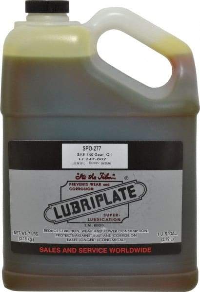 Lubriplate - 1 Gal Bottle, Mineral Gear Oil - 148 SUS Viscosity at 210°F, 2260 SUS Viscosity at 100°F, ISO 460 - USA Tool & Supply