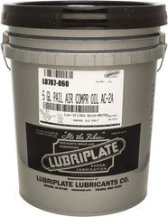 Lubriplate - 5 Gal Pail, ISO 100, SAE 30, Air Compressor Oil - 430 Viscosity (SUS) at 100°F, 63 Viscosity (SUS) at 210°F, Series AC-2A - USA Tool & Supply