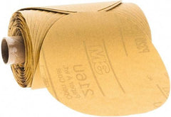 3M - Adhesive PSA Disc - Extra Fine Grade, Gold, Paper Backing, Flexible, Use with Random Orbital Sanders - USA Tool & Supply