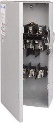 Eaton Cutler-Hammer - 100 Amp, 240 VAC, 3 Pole Fused Safety Switch - NEMA 3R, 3 Phase, 7-1/2 to 15 hp at 240 VAC (Single Phase), 15 to 30 hp at 240 VAC (Triple Phase), 3PST Contact Form - USA Tool & Supply